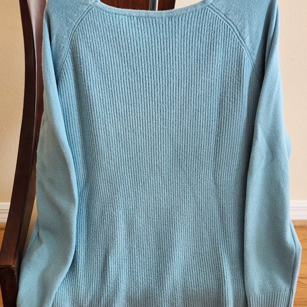 Sweater - Cyrus, light teal, Large